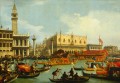 Bucintoro regresa a Molo el día de la Ascensión Canaletto
